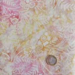 Batik fleurs rose et jaune 5497
