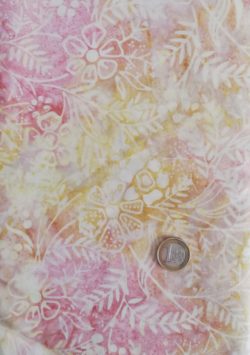 Batik fleurs rose et jaune 5497