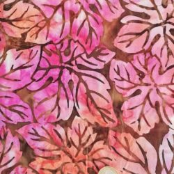 Batik feuilles orangées 9259