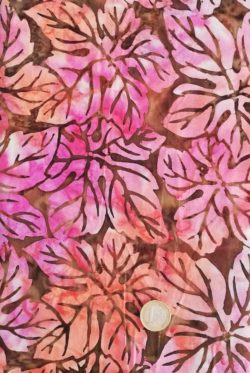 Batik feuilles orangées 9259