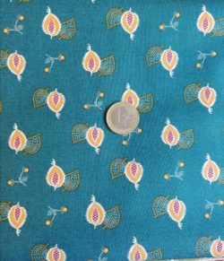 Plumes oranges sur fond bleu 2427