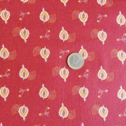 Plumes oranges sur fond rouge 3271