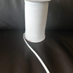 Élastique tressé 6 mm blanc