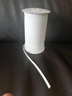 Élastique tressé 6 mm blanc