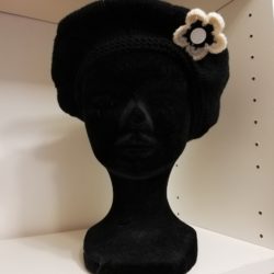 Béret Femme Noir 100% laine mérino