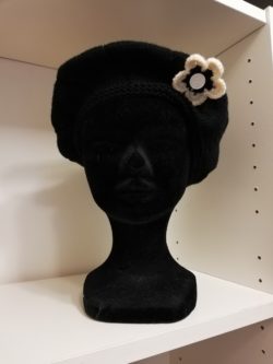 Béret Femme Noir 100% laine mérino