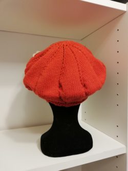 Béret Femme orange 100% laine mérino – Image 2