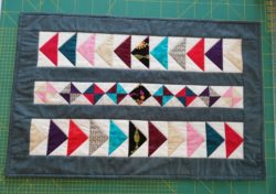 Mini quilt gris bleu