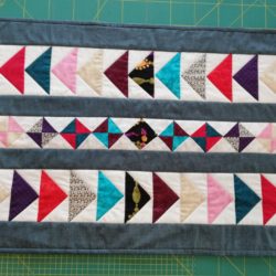 Mini quilt gris bleu