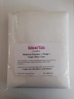 Coupons de Molleton nuage 1.50 m x1.50 m