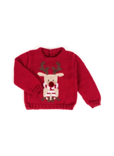 Pull Bébé En Tricot Chaud – Motif Personnage De Noël – Polyester Doux – Fille Et Garçon