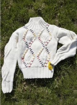 Pull raglan motif feuilles en Image – Image 2