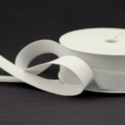 Elastique Gros grain Blanc en 25 mm