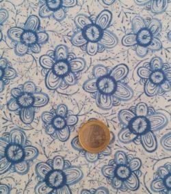 The sweet life vert grosses fleurs bleues 7972
