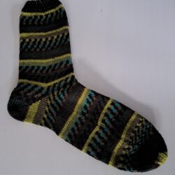 Chaussettes en laine 40/41 jaune verte 12242