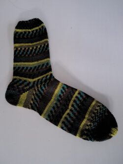 Chaussettes en laine 40/41 jaune verte 12242