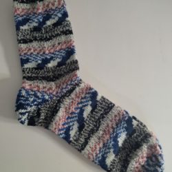 Chaussettes en laine 36/37 rose-bleu