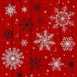 Scandi snowflakes 1594 rouge - 12747