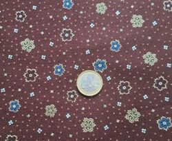Tissu Petites fleurs marrons 2656