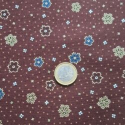 Tissu Petites fleurs marrons 2656