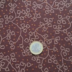 Tissu Petites feuilles marrons 7392