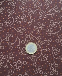 Tissu Petites feuilles marrons 7392