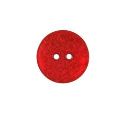Bouton rouge 18 mm effet nacré