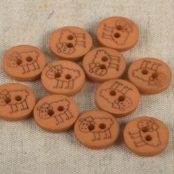 Bouton Mouton 2 trous 15 mm – Image 2