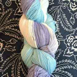 Echeveaux Laine à chaussettes Bleu/lilas/blanc Merino