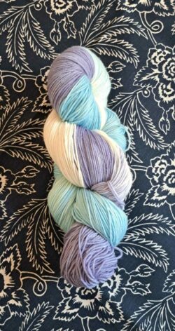 Echeveaux Laine à chaussettes Bleu/lilas/blanc Merino