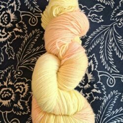 Echeveaux Laine à chaussettes saumon jaune pastel en merino