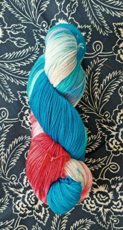 Echeveaux Laine à chaussettes Rose Turquoise dégradé