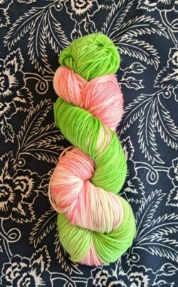 Echeveaux Laine à chaussettes Vert/rose Merino