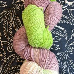 Echeveaux Laine à chaussettes Angelina /Laine Merino vert/violet