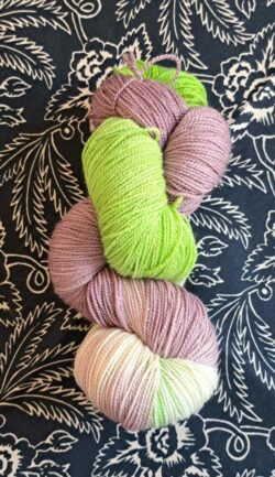 Echeveaux Laine à chaussettes Angelina /Laine Merino vert/violet